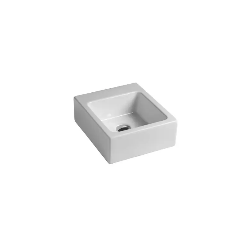 LAVABO SQUARE 32 cm BIANCO LUCIDO SOSPESO Alleen Vandaag