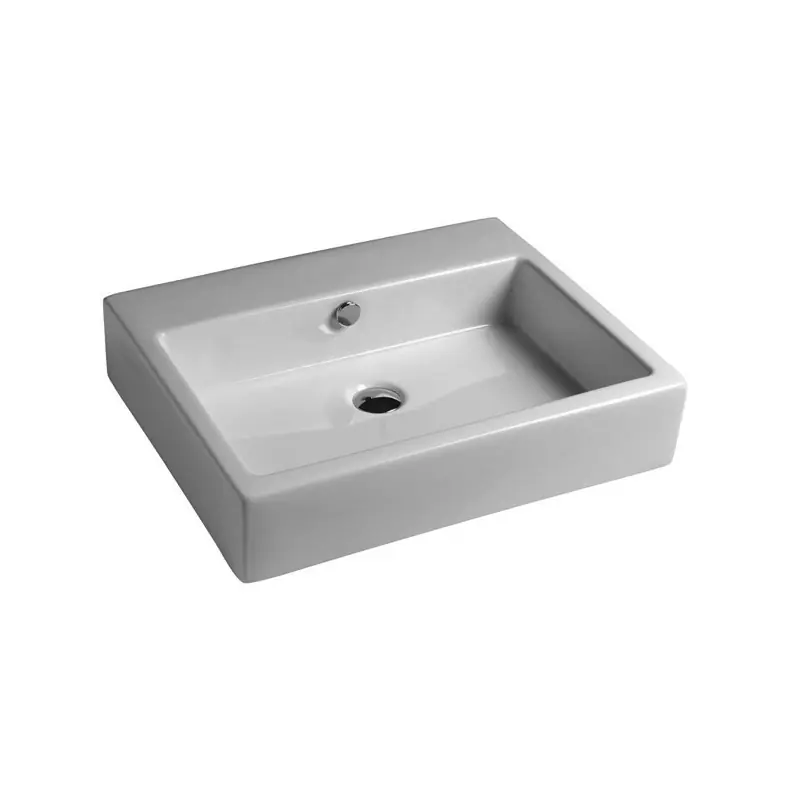 Weekendaanbieding Quad Lavabo Sospeso Cm. 60 Bianco