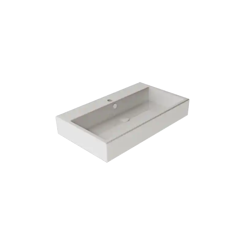 Quad Lavabo Sospeso Cm. 80 Bianco Fabrieksprijs