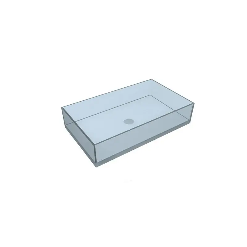 Superprijs Glass Lavabo In Vetro Cm. 60 - Trattamento Anticalcare I