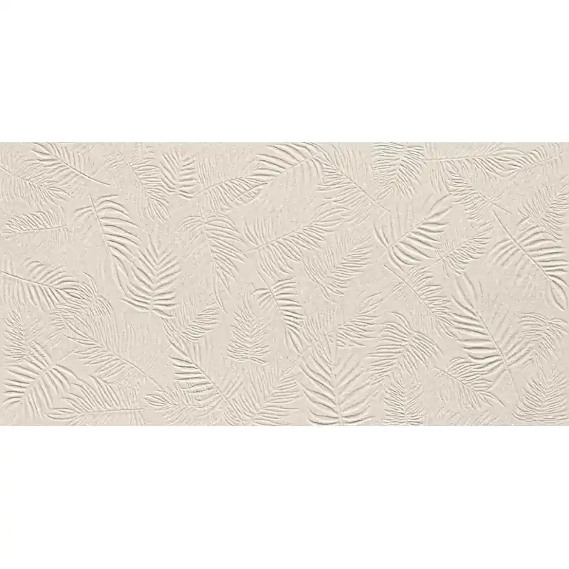 Shop Nu 3d Wall Carve Leaf Ivory 40x80 Matt