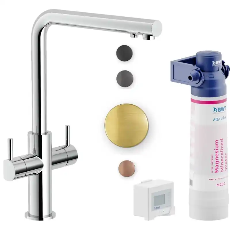 Koop Vandaag SORGENTE FILTRA MISCELATORE BICOMANDO CON SISTEMA FILTRANTE DA CUCINA ORO SPAZ. PVD