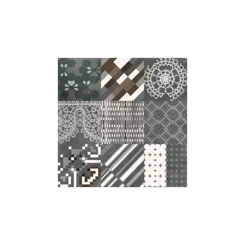 Alleen Vandaag AZULEJ COMBINATION NERO 20X20 RETT