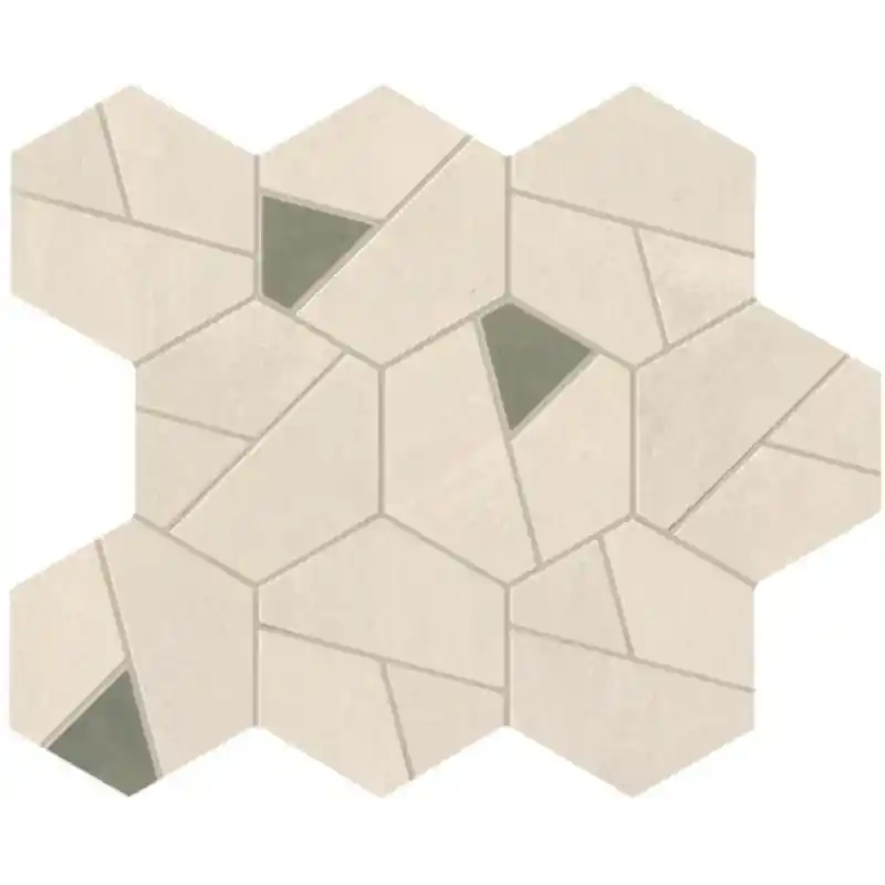 Koop Online BOOST PRO IVORY MOSAICO HEX OLIVE 25X28.5