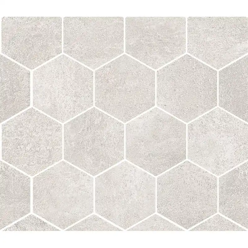 OXIDART HEXAGON SILVER NATURAL 26X30 RETTIFICATO Betrouwbaar