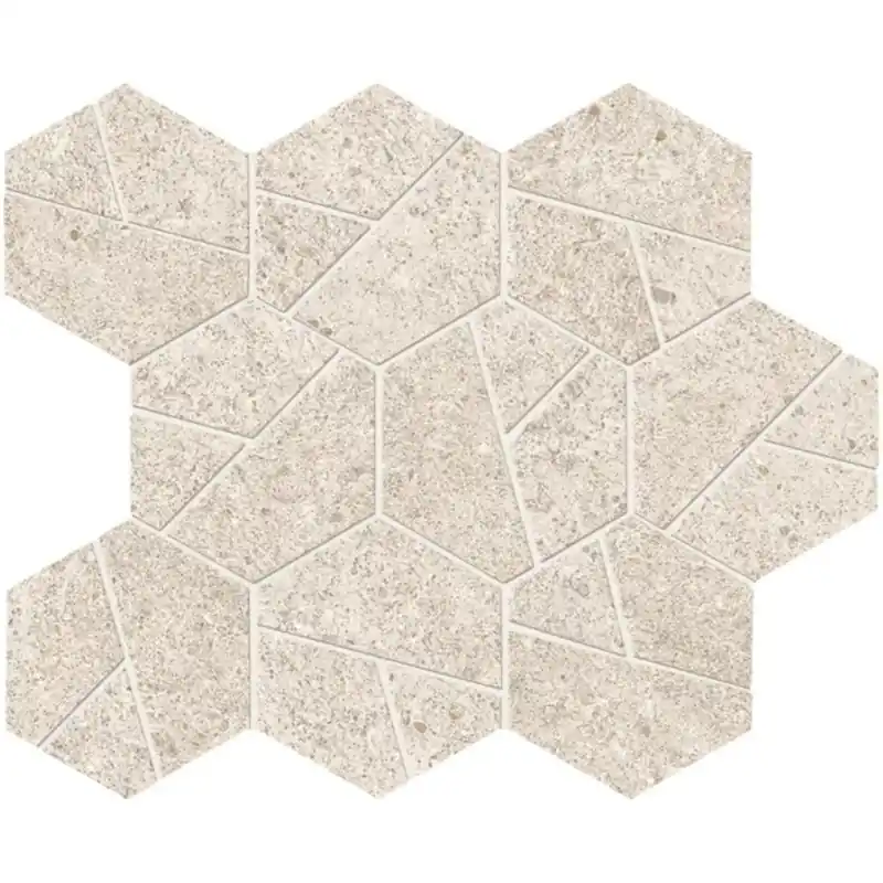 Lage Prijs BOOST STONE WHITE MOSAICO HEX 25X28.5