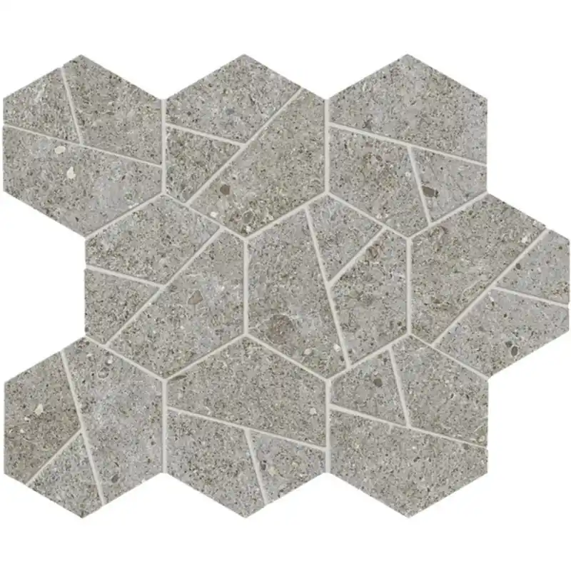 BOOST STONE GREY MOSAICO HEX 25X28.5 Meest Verkocht