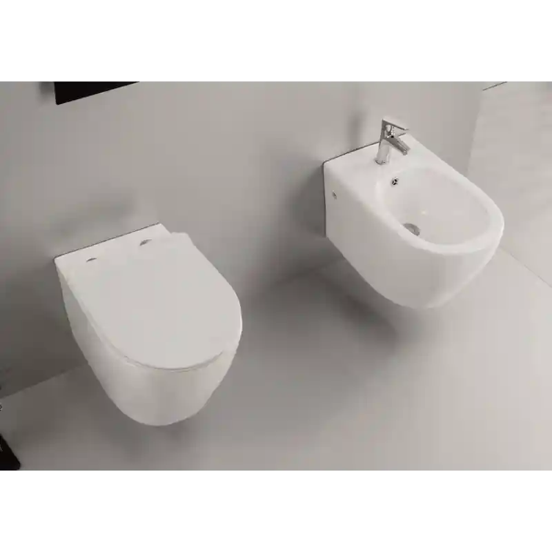 Gratis Retour SKY SET VASO + BIDET SOSPESO CON BRIDA COMPRESO SEDILE SOFT CLOSE