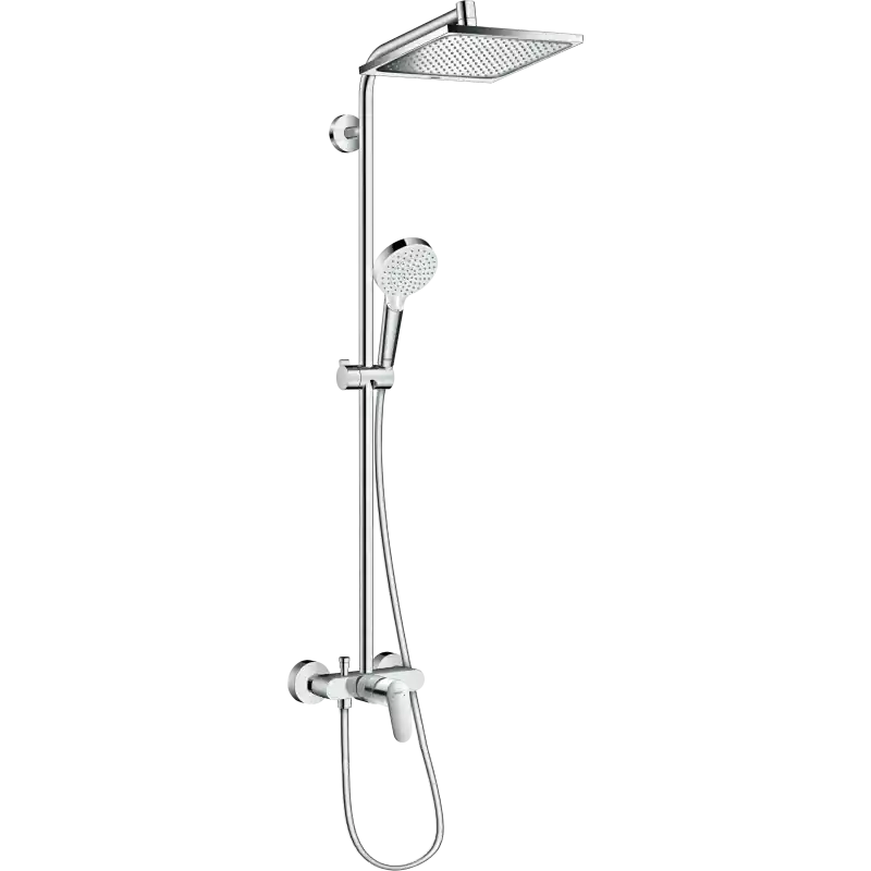 CROMETTA E SHOWERPIPE 240 1JET CON MISCELATORE MONOCOMANDO CROMO Direct Verzonden