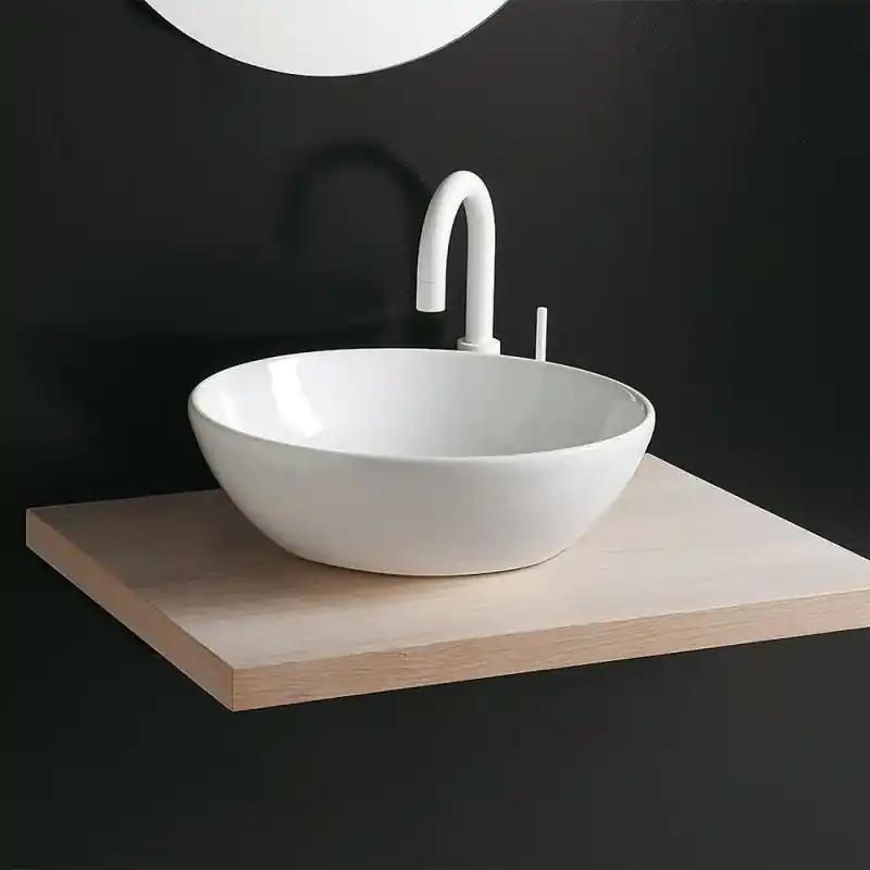 Goedkoop CIRCLE 45 LAVABO APPOGGIO BIANCO