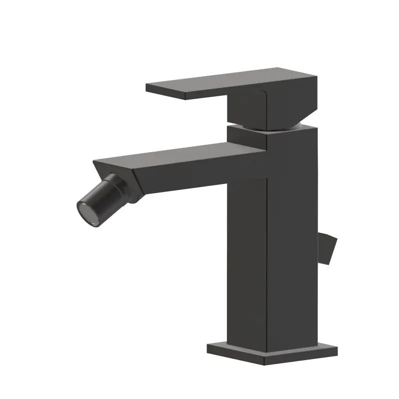 Finale Uitverkoop ERGO-Q MISCELATORE MONOCOMANDO PER BIDET CON SCARICO NERO OPACO