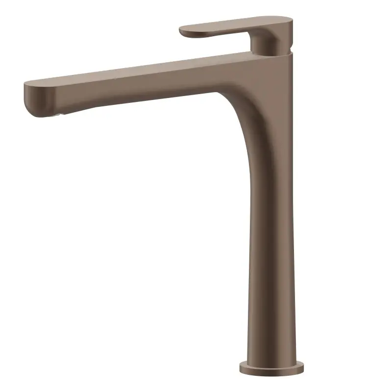 Exclusieve Aanbieding LINFA II MISCELATORE MONOCOMANDO VERSIONE ALTA PER LAVABO SENZA SCARICO COPPER SATIN