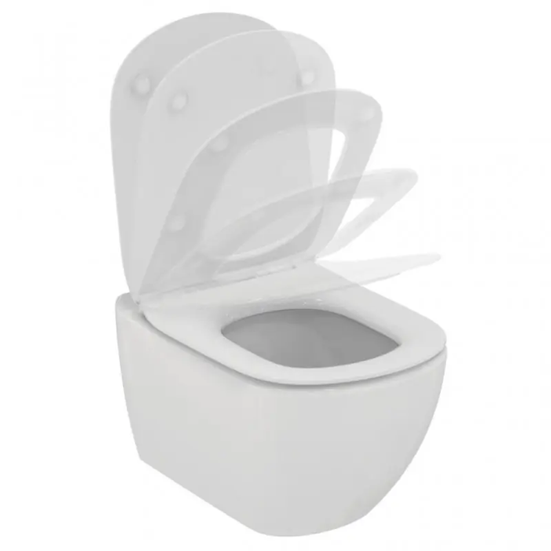 TESI VASO SOSPESO C/SISTEMA AQUABLADE C/COPRIVASO SLIM SOFT CLOSE BIANCO SETA Actieprijs
