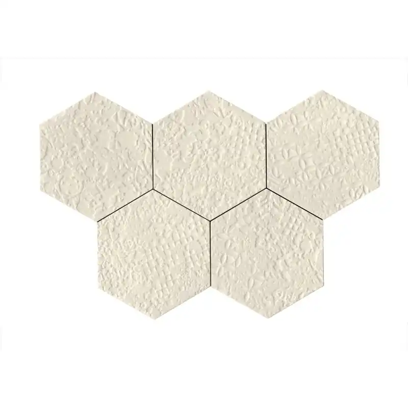 Beste Prijs STRATFORD WHITE STRUTTURA CROCHET 3D ESAGONA 21X18,2