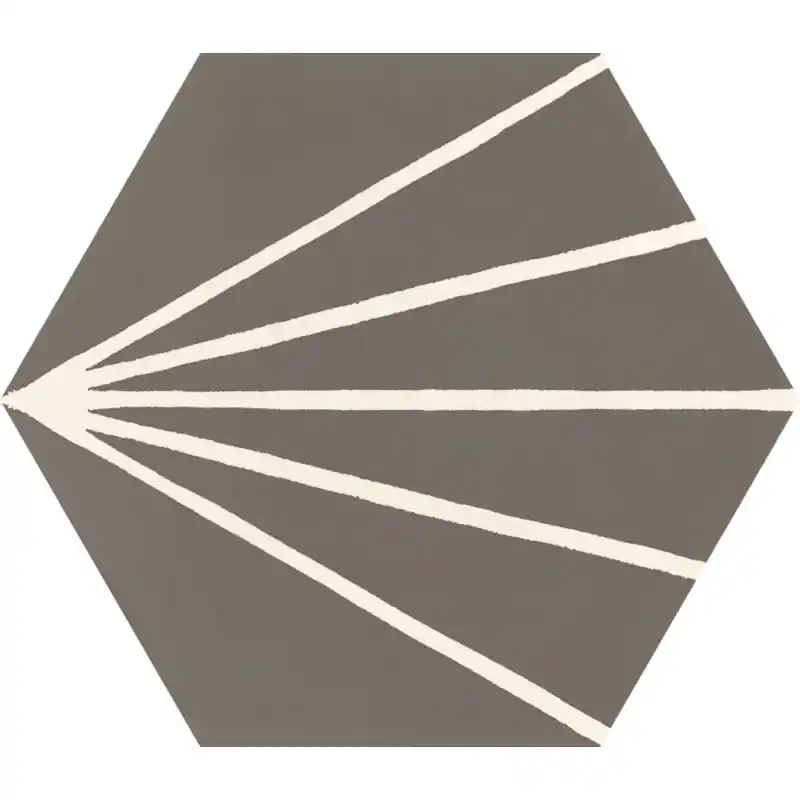 Bestel Nu STRATFORD DARK GREY DECORO TRATTO ESAGONA 21X18,2
