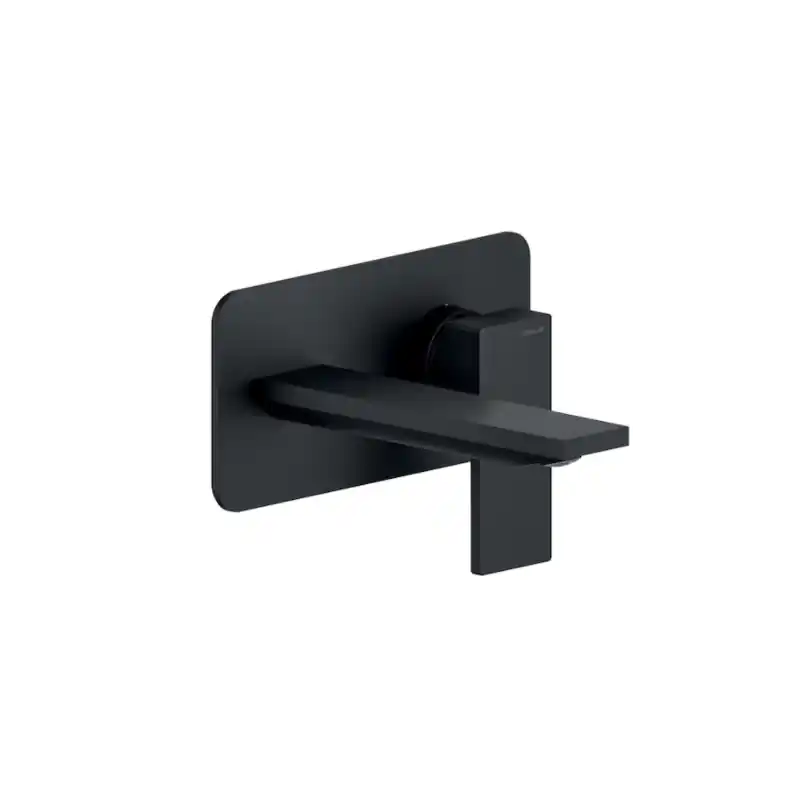Op = Op SEVEN MISCELATORE LAVABO A MURO L. 15 CM NERO OPACO