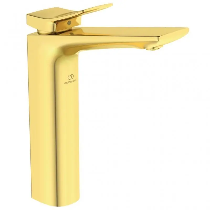 Koop Vandaag CONCA MISCELATORE LAVABO MONOCOMANDO DA APPOGGIO SU PIANO BRUSHED GOLD