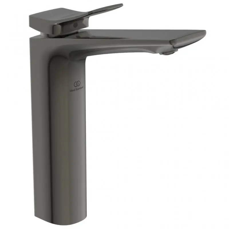 CONCA MISCELATORE LAVABO MONOCOMANDO DA APPOGGIO SU PIANO S/SCARICO MAGNETIC GREY Seizoensaanbieding