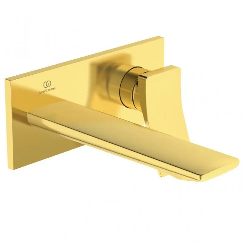 CONCA MISCELATORE LAVABO MONOCOMANDO A PARETE 180MM BRUSHED GOLD Veilige Betaling