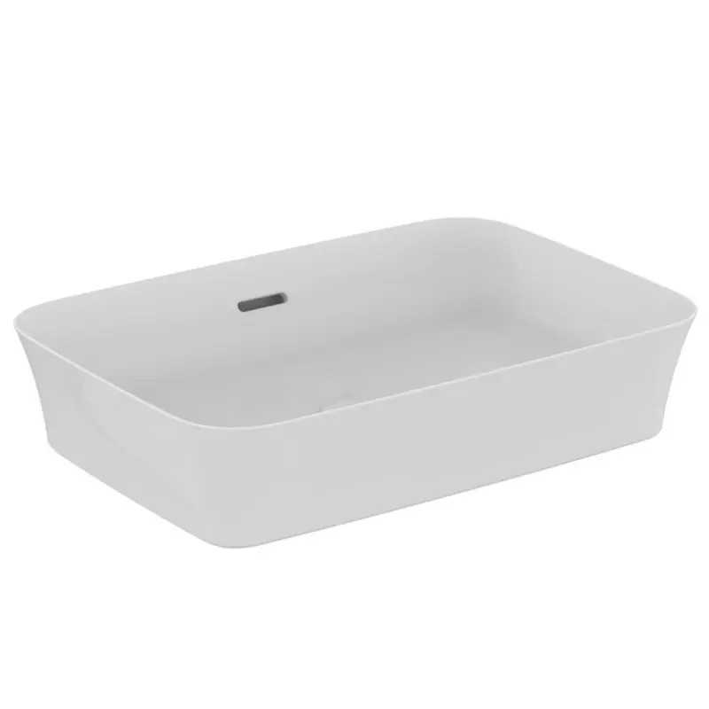 Veilige Betaling IPALYSS LAVABO ULTRASOTTILE RETTANGOLARE 550X380 MM DA APPOGGIO C/ FORO TROPPOPIENO BIANCO OPACO