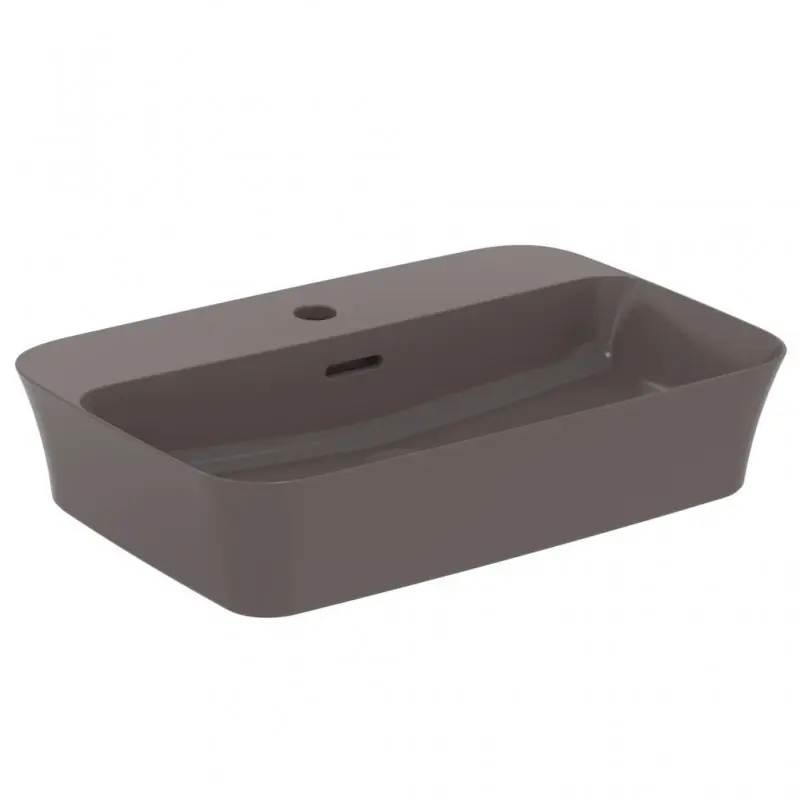 Alleen Vandaag IPALYSS LAVABO ULTRASOTTILE RETTANGOLARE 550X380 MM DA APPOGGIO C/FORO TROPPOPIENO ARDESIA