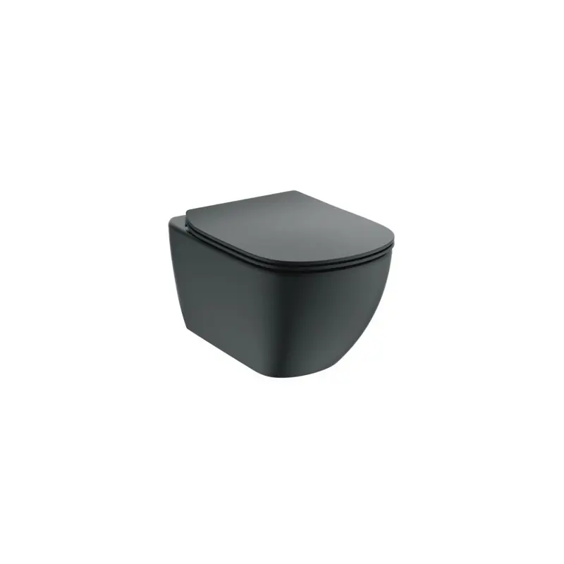 TESI VASO SOSPESO C/SISTEMA AQUABLADE C/COPRIVASO SLIM SOFT CLOSE NERO OPACO Goedkoop