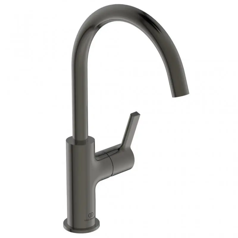 JOY LAVABO MISCELATORE MONOCOMANDO A BOCCA ALTA S/SCARICO MAGNETIC GREY Op = Op