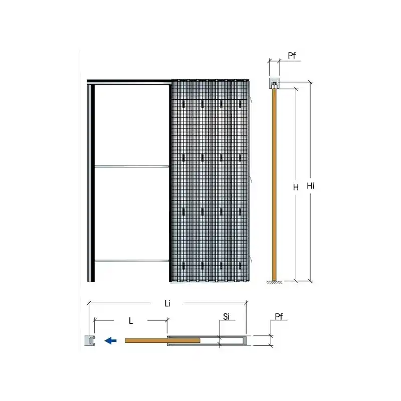 NEW SPACE CASSONETTO RASO MURO DA INTONACO 700X2100 SPESSORE MURO 105mm (TIPO ESSENTIAL) Snelle Levering
