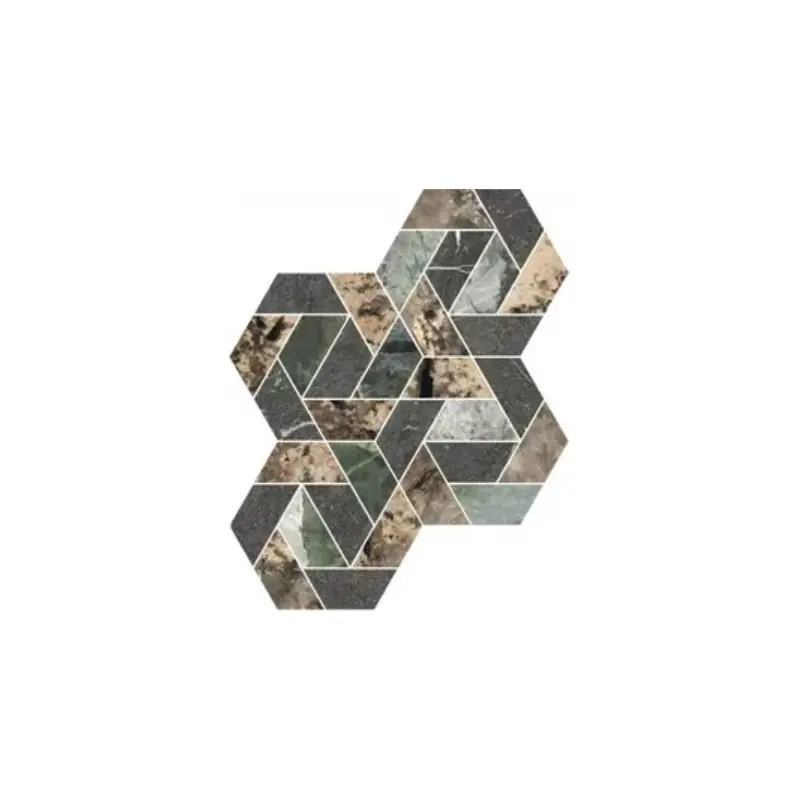Beperkte Voorraad HERITAGE LUXE MAZE MIX (BROWN+EMERALD+FLAME) 39X49 - 6MM