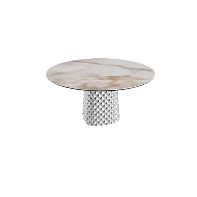Bestseller TAVOLO ATRIUM KERAMIK ROUND - BASE FUME‘ PIANO IN MARMO CERAMICO ALABASTRO Ø 140xh73,5