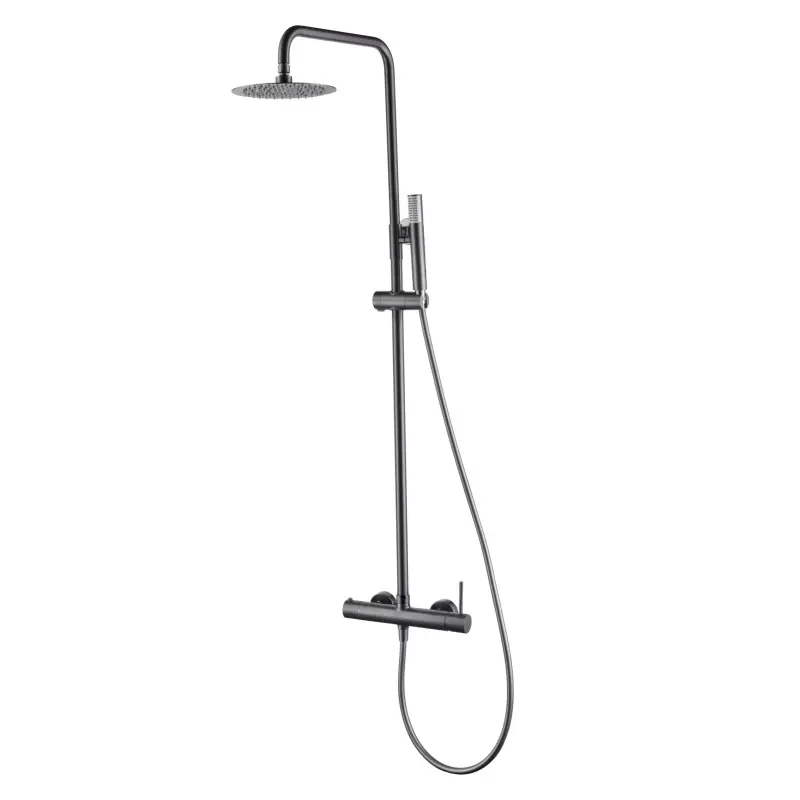 Snelle Levering MONZA COLONNA DOCCIA MECCANICA MONOCOMANDO BLACK GUN METAL