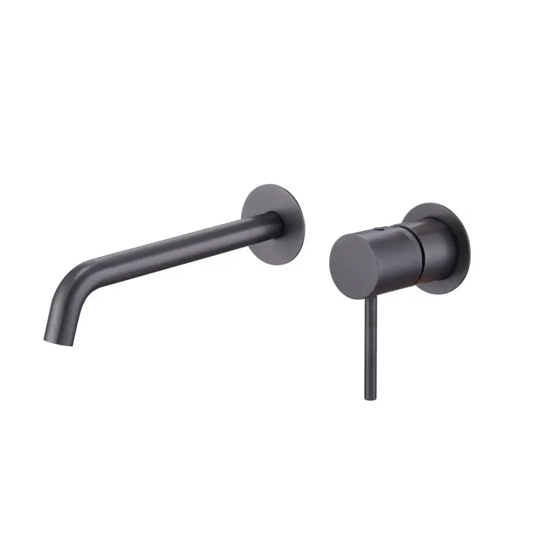 Meest Verkocht MONZA MONOCOMANDO LAVABO A MURO C/PARTE INCASSO BLACK GUN METAL