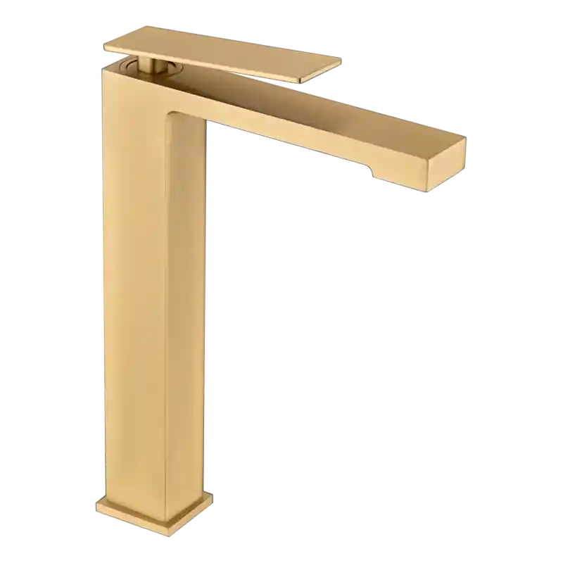 PISA MISCELATORE LAVABO ALTO MONOCOMANDO SENZA SCARICO ORO SPAZZOLATO Hete Deal