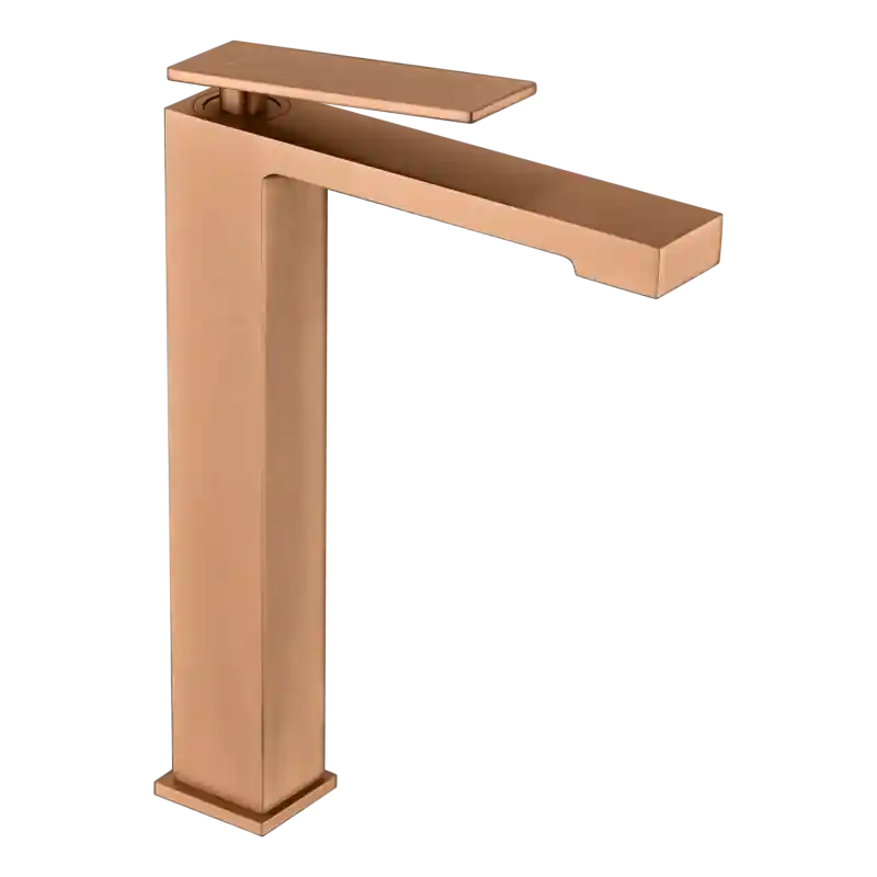 PISA MISCELATORE LAVABO ALTO MONOCOMANDO SENZA SCARICO ORO ROSA SPAZZOLATO Voordeelprijs