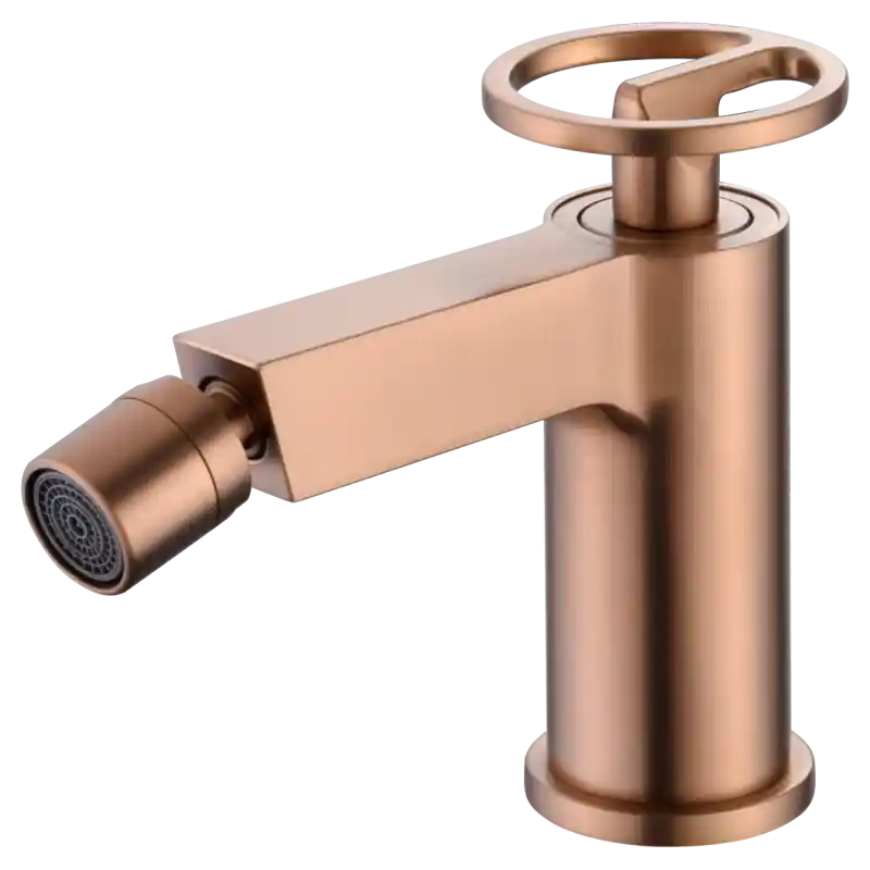 Korting OLIMPO MISCELATORE BIDET SENZA SCARICO ORO ROSA SPAZZOLATO