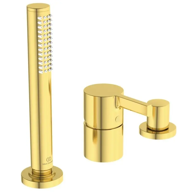 JOY GRUPPO BORDO VASCA 3 FORI BRUSHED GOLD Korting