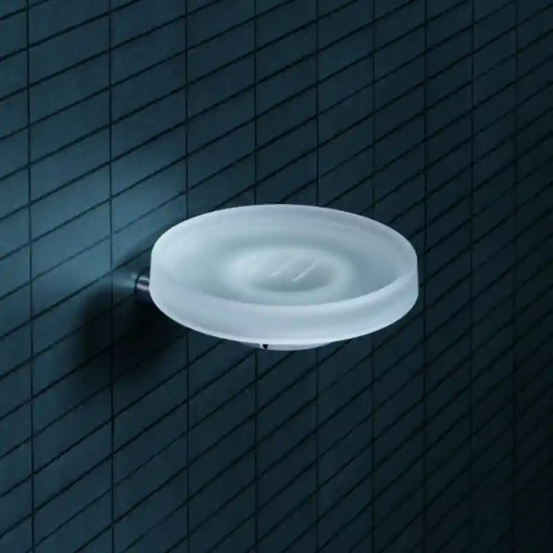 MINI PORTA SAPONE INAMOVIBILE NERO OPACO Beperkte Voorraad