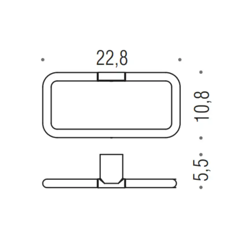 Actieprijs MINI PORTA SALVIETTE AD ANELLO GRAFITE MAT