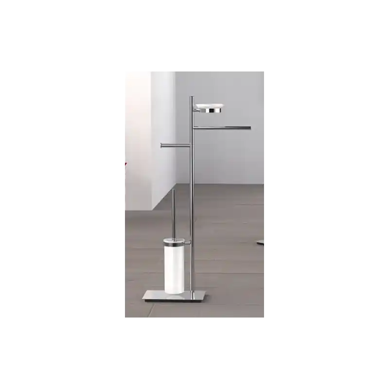 Lage Prijs SQUARE PIANTANTA CON PORTA SALVIETTA, PORTA SAPONE, PORTA ROTOLO E PORTA SCOPINO