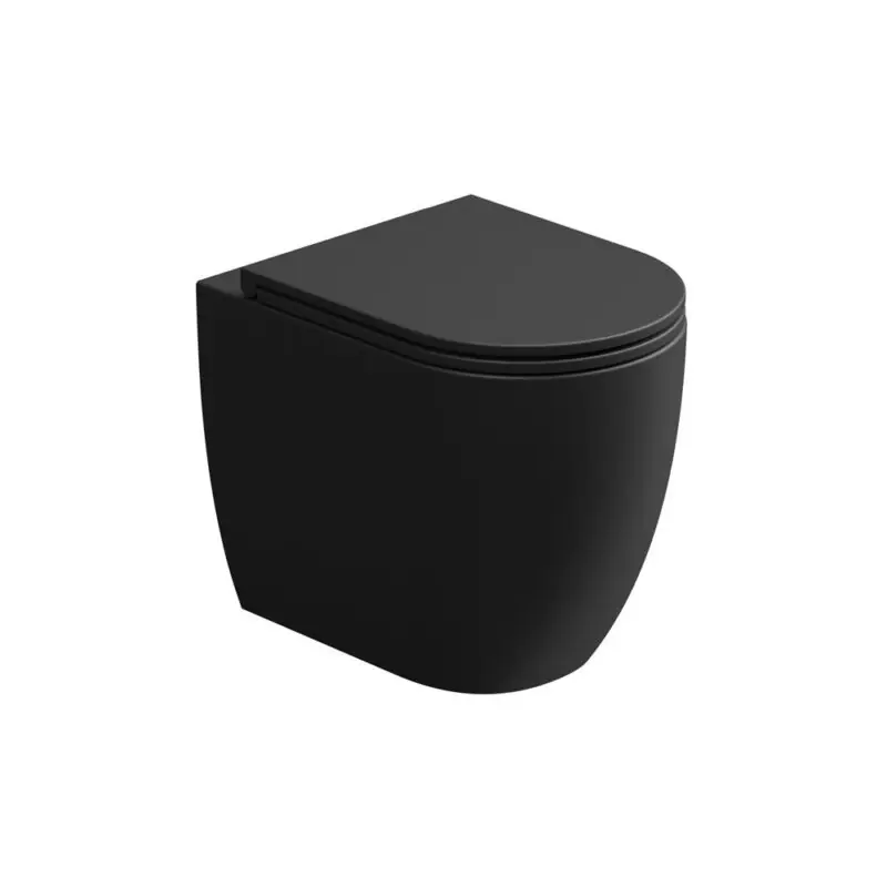 LIKE VASO SENZA BRIDA A TERRA FILO PARETE NERO SATINATO Lage Prijs
