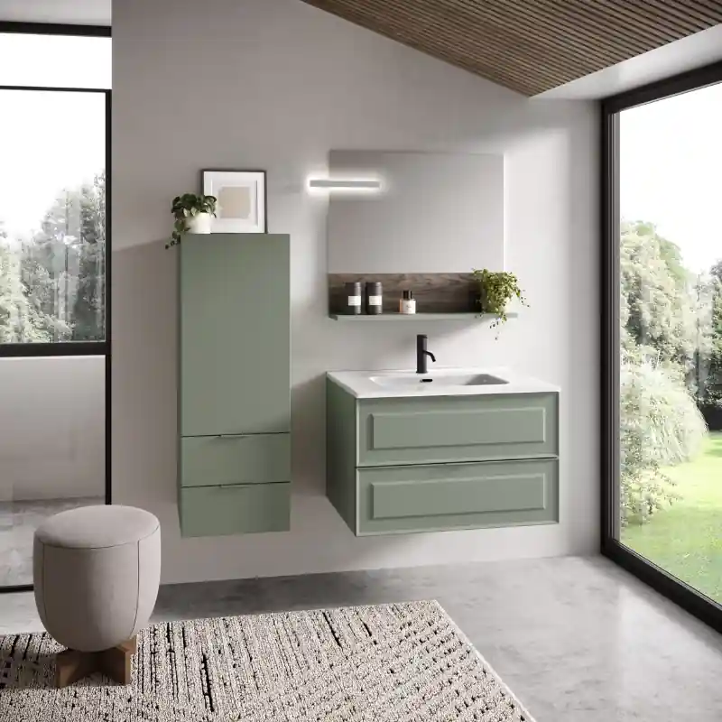 Hete Deal FRAME COMPOSIZIONE MOBILE CON LAVABO IN CERAMICA