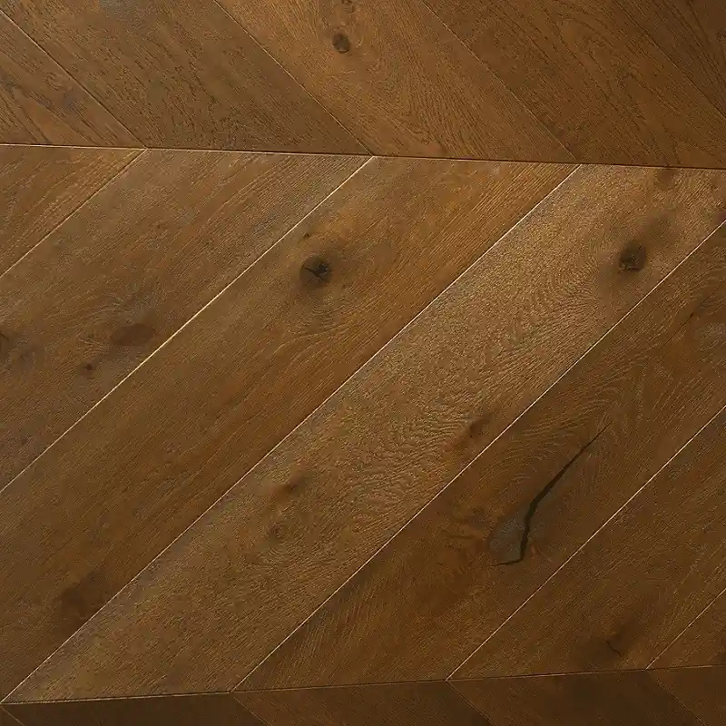 Parquet Prefinito Rovere Ambra, Spina 45 Gradi, Spazzolato, Piallato, Smoked, Verniciato Olio Naturale, Scelta Cde Betrouwbaar