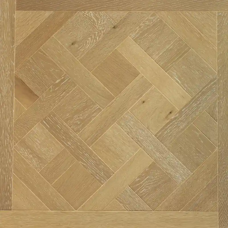 Parquet Prefinito Rovere Europeo, Quadrotta, Decoro, Spazzolato, Verniciato Uv, Decappato, Scelta Abc Snelle Levering