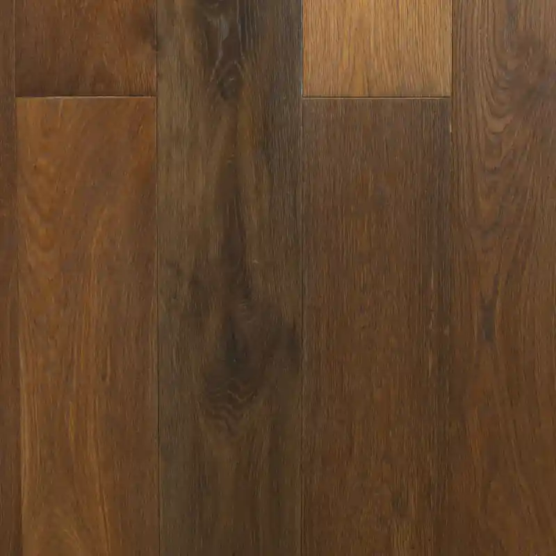 Parquet Prefinito Rovere Vesuvio, Scelta Cde, Piallato, Spazzolato, Smoked, Olio Naturale, Capri Snelle Levering
