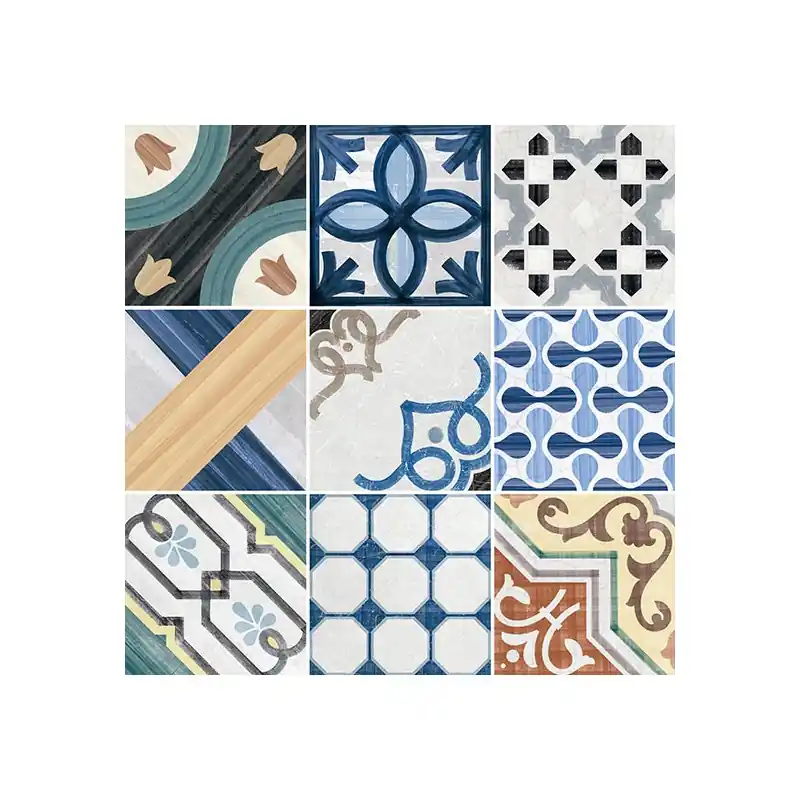 CEMENTINE SHINY MIX COLORS 20X20 LUCIDO RETTIFICATO Merkproduct