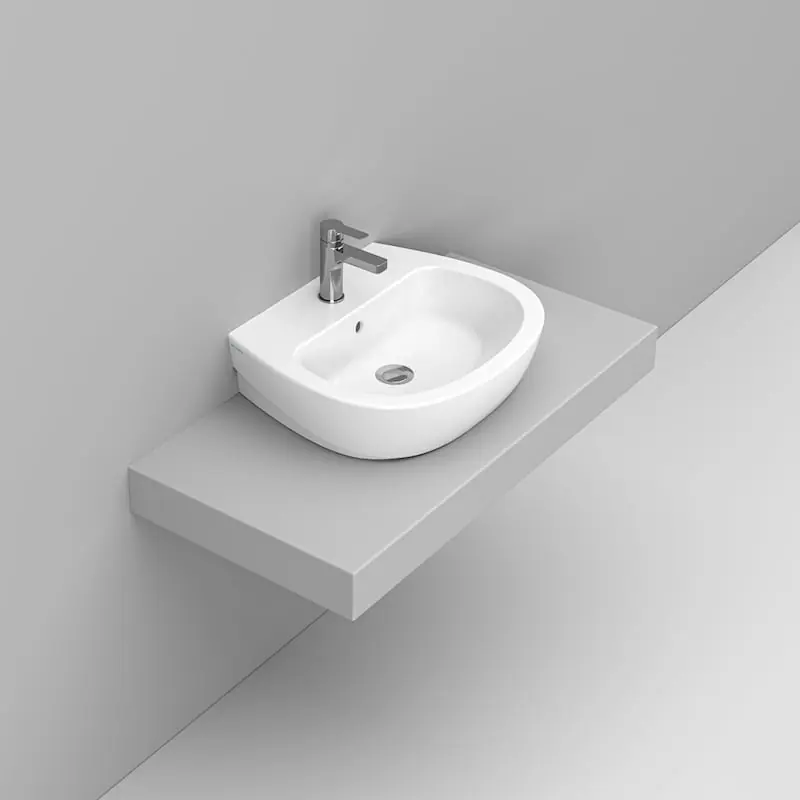 Lage Prijs DEMY LAVABO DA APPOGGIO 55x46 BIANCO