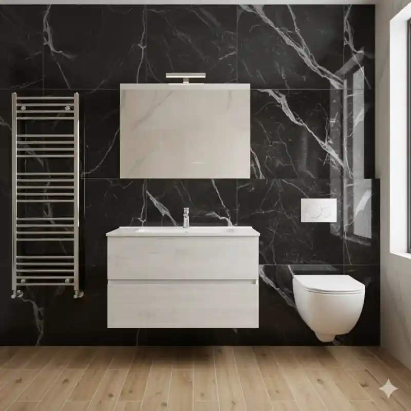 EASY COMPOSIZIONE ROVERE BIANCO DA 80CM P45 H50 Alleen Vandaag