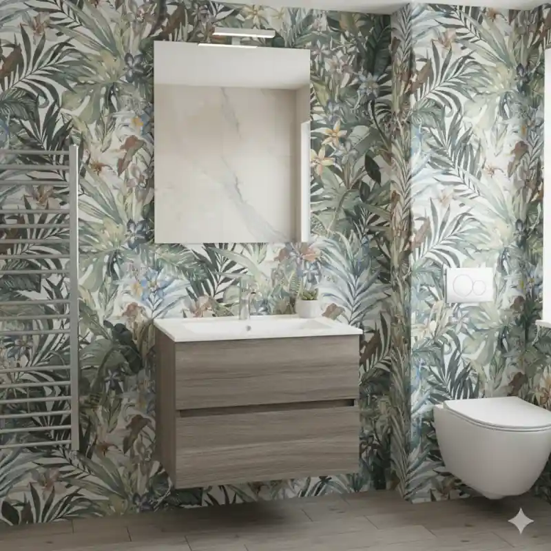 EASY COMPOSIZIONE ROVERE FUMO DA 80CM P45 H50 Gecertificeerd