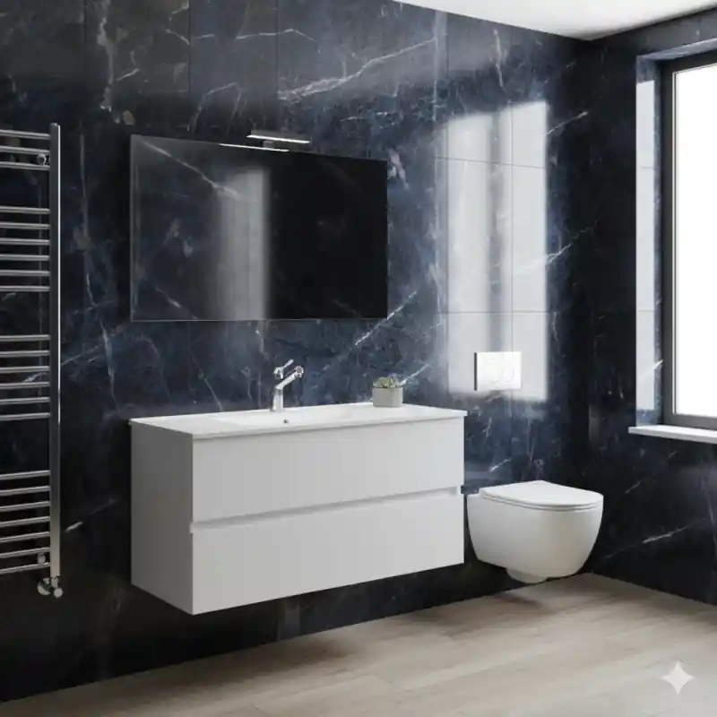 Hete Deal EASY COMPOSIZIONE ROVERE BIANCO DA 100CM P45 H50