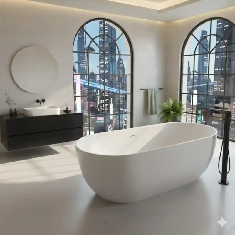 DREAM VASCA CENTRO STANZA 150x75 BIANCO OPACO Koopje